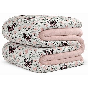 Edredom Casal Bella Enxovais Plush Sofia com Rosê