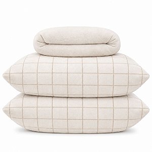 Jogo de Lençol e Fronha Queen Size Bella Enxovais Plush 3 Peças Rita com Pérola
