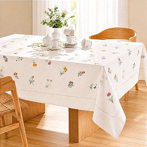 Toalha de Mesa Retangular 8 Lugares Dohler Clean Arabella 1.60 x 2.70Mts Diana