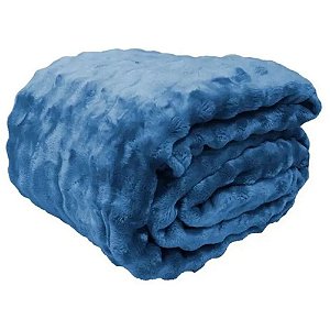Cobertor Queen Size Bubble Europa 220x240cm Azul Índigo
