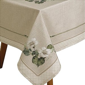 Toalha de Mesa Quadrada 4 Lugares Dohler Clean Renova 140x140cm Botânica