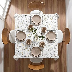 Toalha de Mesa Quadrada 4 Lugares Dohler Clean Athenas 140x140cm Florência