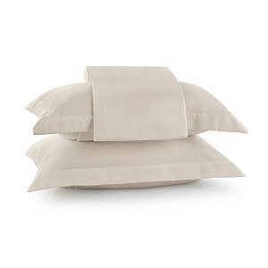 Jogo de Cama King Size Lynel 200 Fios 3 Peças Althea Crudo Hieros