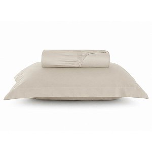 Jogo de Cama Solteiro Lynel 200 Fios 2 Peças Althea Crudo Hieros