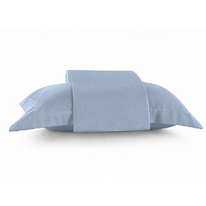 Jogo de Cama Solteirão Lynel 200 Fios 2 Peças Althea Azul Ayala