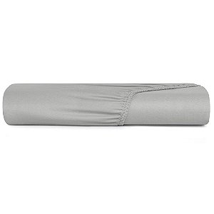 Lençol com Elástico Casal 200 Fios Lynel Althea Prata Vertex