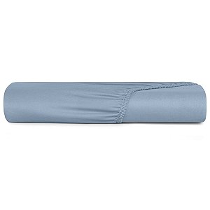 Lençol com Elástico Queen Size 200 Fios Lynel Althea Azul Ayala
