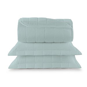 Kit Cobreleito Casal Lynel 200 Fios 3 Peças Althea Verde Vernazza