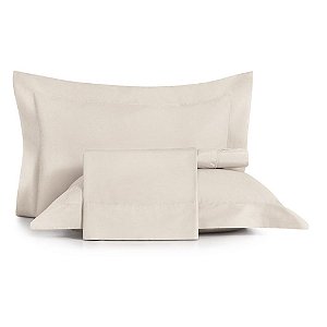 Jogo de Cama Queen Size Altenburg 200 Fios 4 Peças Algodão Lux Bege Delave