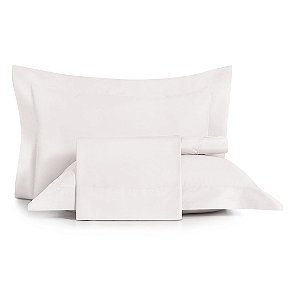 Jogo de Cama Casal Altenburg 200 Fios 4 Peças Agodão Lux Branco
