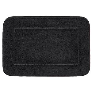Tapete para Banheiro Coralis Jolitex Antiderrapante Macio 50x70cm Preto
