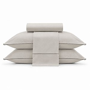 Jogo de Cama Queen Jolitex Harmony 300 Fios 4 Peças Fendi com Vivo