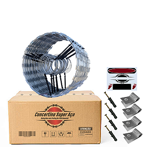 Cerca Concertina Eletrificada 7 Metros + Kit Instal. + Centra Com Wifi