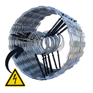 Cerca Concertina Eletrificada 7 Metros + Kit Instal. + Centra Com Wifi