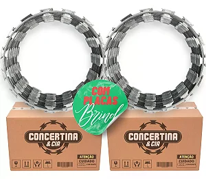 Cerca Concertina De Arame P/ Muro Galvanizada 45cm 20 Metros