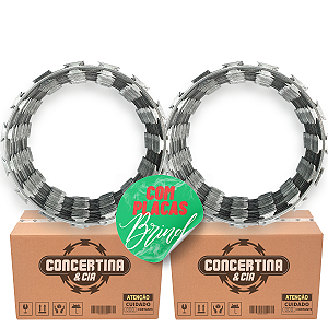 Cerca Concertina De Arame P/ Muro Galvanizada 30cm 20 Metros