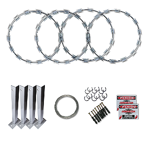 Cerca Concertina FLAT 30 cm para 20 metros + kit instalação