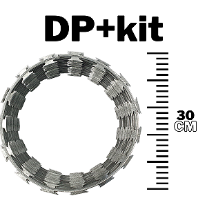 Concertina 30cm Dupla clipada 5 metros com kit instalação