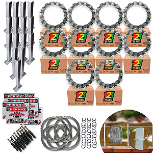 Concertina Cerca 30 Cm + Kit Instalação 300 Metros completa