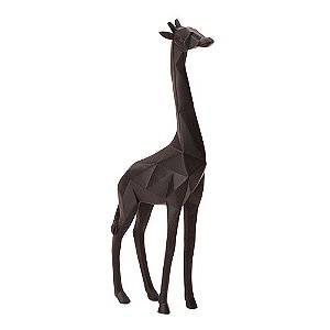 Escultura Decorativa Girafa em Poliresina