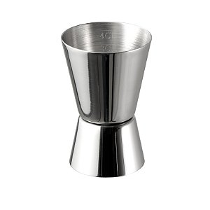 Copo Dosador de Inox Duplo 15ml e 30ml