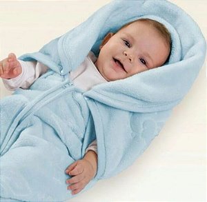 Saco de Dormir Porta Bebê Azul