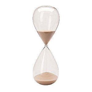 Ampulheta Decorativa de Vidro e Areia 15 min