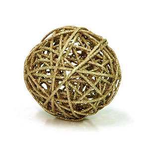 Esfera Decorativa Fibra Natural Rattan