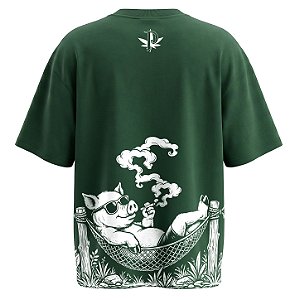 Camiseta Over Verde - Porconnabis Relaxxx