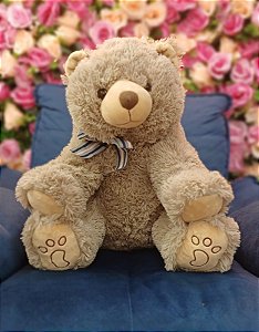 Urso Marrom com Laço 45 cm de Pelúcia