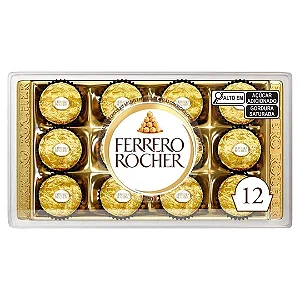 Bombom Ferrero Rocher Bandeja 150g 12 Unidades
