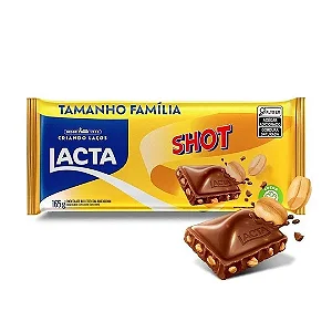 Barra de Chocolate ao Leite com Amendoim Shot 165g