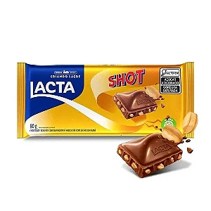 Barra de Chocolate ao Leite com Amendoim Shot 80g