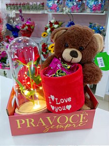 Cesta Amor pra Você com Luzes