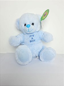 Urso Menino Meu Presente Azul 20 cm de Pelucia 88H-24080-17