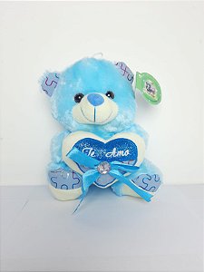 Urso Amor Brilhante Azul 20 cm de Pelucia 2-2712-20