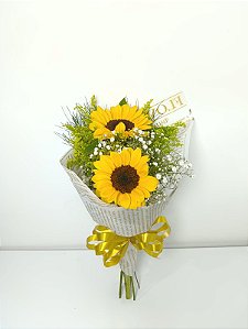 Buquê de 2 (Dois) Girassóis – Premium