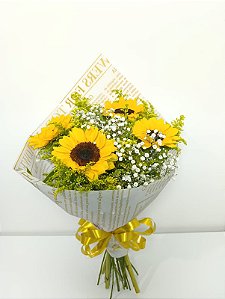 Buquê de 4 (Quatro) Girassóis – Premium
