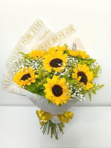Buquê de 7 (Sete) Girassóis – Premium