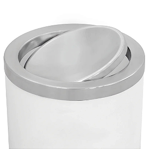 Lixeira Basculante Redonda 5,5L - Branco