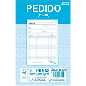 Impresso Talão de Pedido 1/18 - Organização e Praticidade