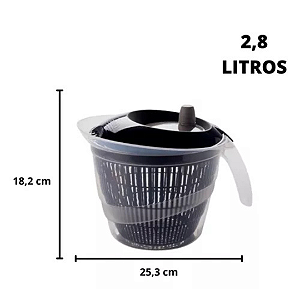 Secador de Salada Centrífuga com Cesto Plasútil 2,8L Manual - Praticidade e Eficiência na Hora da Refeição