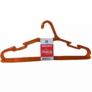 Kit de Cabides Cristal Colorido com 3 Unidades - Práticos e Elegantes - Utiliplas