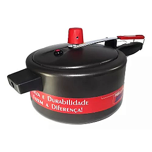 Panela de Pressão Arary Antiaderente 4.5 Litros Preta - Certificada pelo Inmetro
