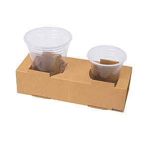 50 Suporte Porta Copos De Papelão Para 2 Copos Delivery