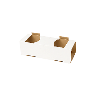 50 Porta Copos De Papelão Branco Para 2 Copos Delivery