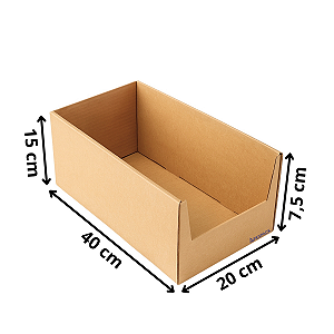 25 Caixas De Papelão Organizadora De Estoque 40x20x15