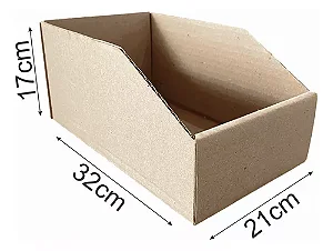 25 Caixas De Papelão Bin Organizadora Estoque 32x21x17