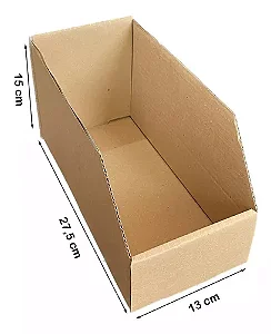 25 Caixa Papelão Organizadora Estoque 27,5 X 13 X 15