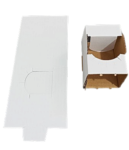 50 Porta Copos De Papelão Branco Para 1 Copo Delivery